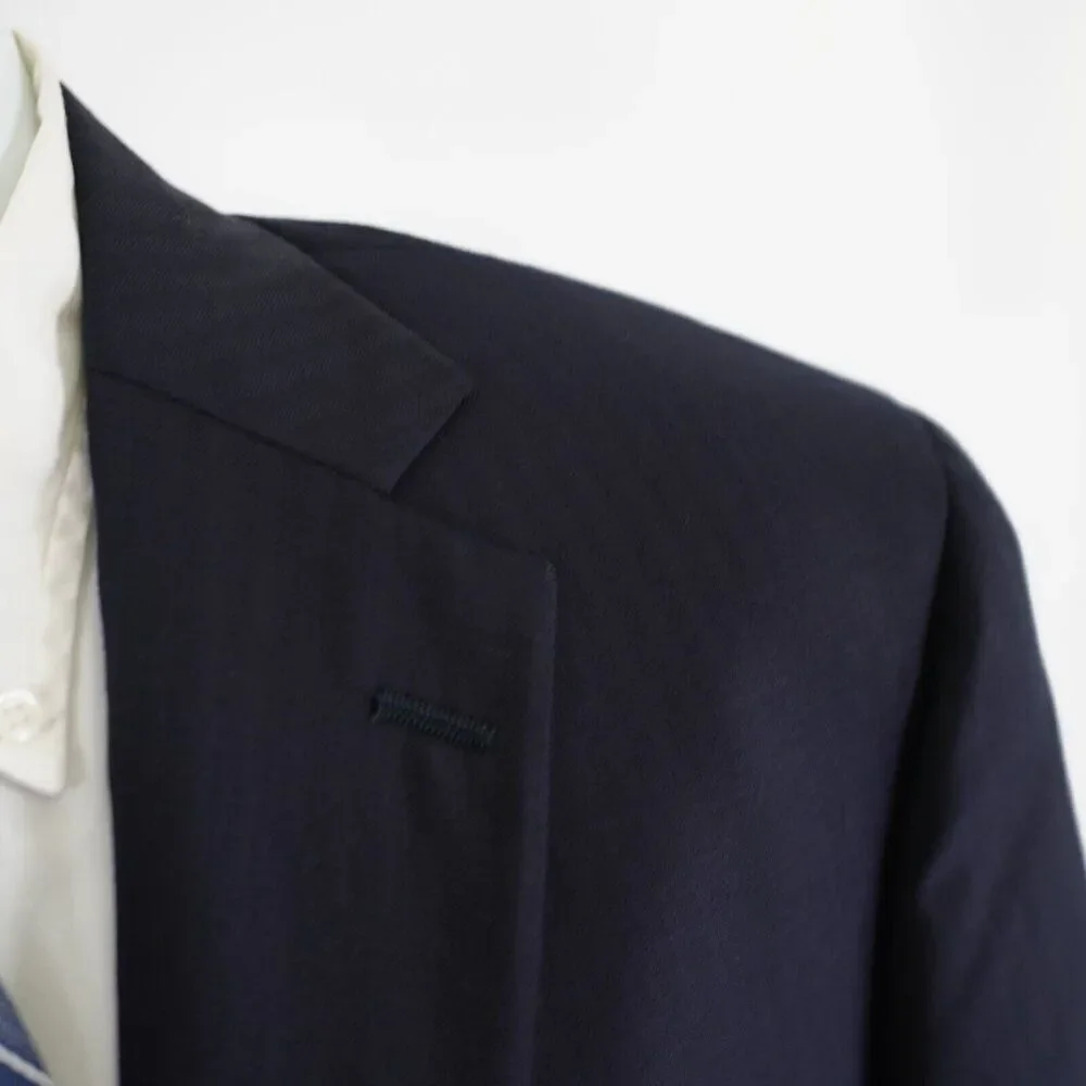 Hart Schaffner Marx Gold Trumpeter‎ Nordstrom Wool Blue Herringbone Blazer 44S